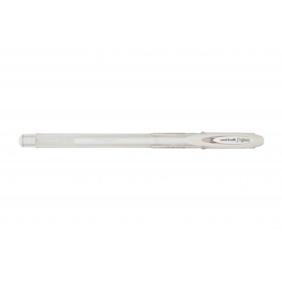 Poza cu Pix cu gel Uni-ball Angelic UM-120AC, 0.7mm, cu capac, corp transparent, scris alb