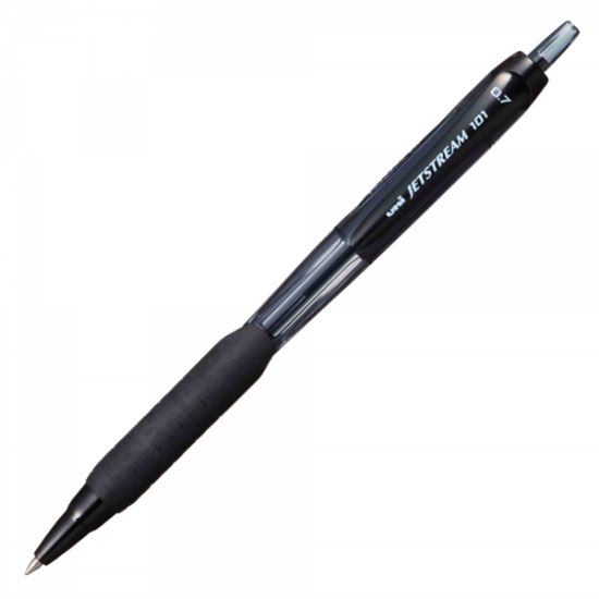 Poza cu Pix Jetstream Uni-ball SXN-101, 0.5mm / 0.7mm, cu mecanism, corp in culoarea scrisului, grip cauciucat