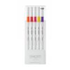 Poza cu Fineliner UNI EMOTT PEM-SY, 0.4mm, NO.2, set 5 culori intense