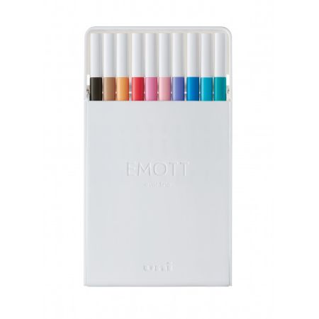 Poza cu Fineliner UNI EMOTT PEM-SY, 0.4mm, NO.2, set 10 culori pastel