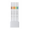 Poza cu Fineliner UNI EMOTT PEM-SY, 0.4mm, NO.6, set 5 culori pastel