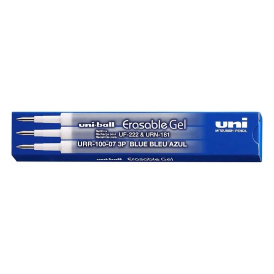 Poza cu Rezerva roller Uni-ball URR-100, 0.7mm, pentru modelele UF-222 si URN-181, scris albastru, set 3 buc