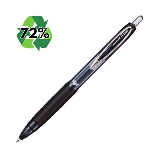 Poza cu Pix cu gel Uni-ball Signo UMN-207E, 0.7mm, cu mecanism, 72% din materiale reciclate, grip cauciucat, scris diverse culori