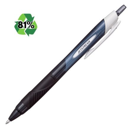 Poza cu Pix Jetstream Uni-ball SXN-150E, 1.0mm, cu mecanism, grip cauciucat, 81% din materiale reciclate