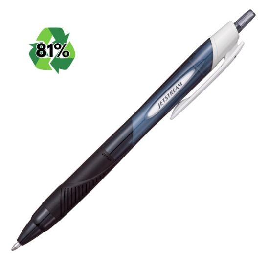 Poza cu Pix Jetstream Uni-ball SXN-150E, 1.0mm, cu mecanism, grip cauciucat, 81% din materiale reciclate