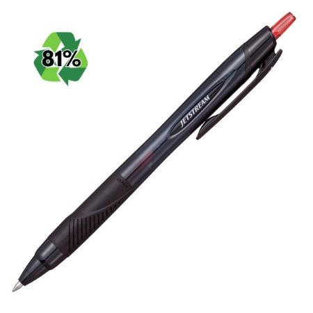 Poza cu Pix Jetstream Uni-ball SXN-157E, 0.7mm, cu mecanism, grip cauciucat, 81% din materiale reciclate