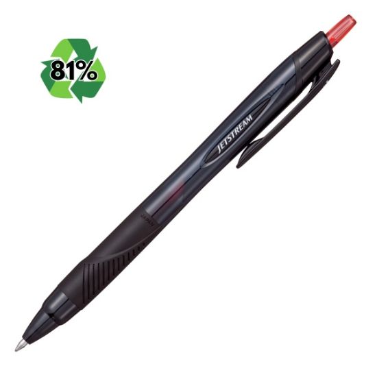 Poza cu Pix Jetstream Uni-ball SXN-157E, 0.7mm, cu mecanism, grip cauciucat, 81% din materiale reciclate