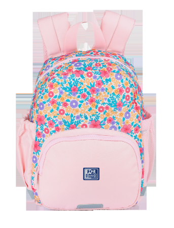 Poza cu RUCSAC OXFORD 31X23X12CM FLOWERS ROZ