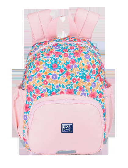 Poza cu RUCSAC OXFORD 31X23X12CM FLOWERS ROZ