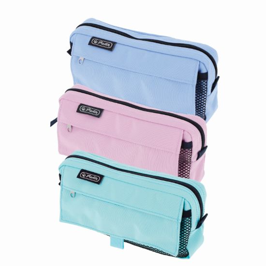 Poza cu PENAR TIP ETUI 2 COMPARTIMENTE DIVERSE CULORI PASTEL