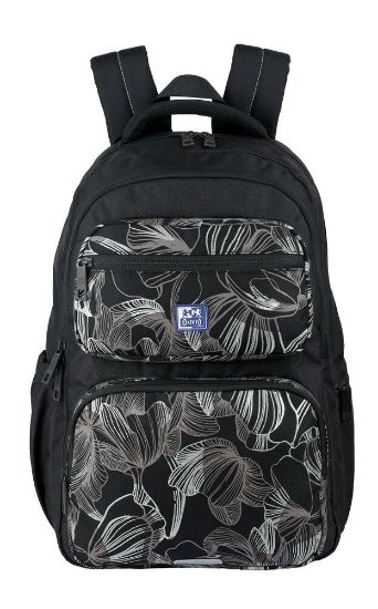 Poza cu RUCSAC OXFORD DREAM TECH HOLOGRAFIC 2 COMPARTIMENTE 44X32X18CM NEGRU FLORAL
