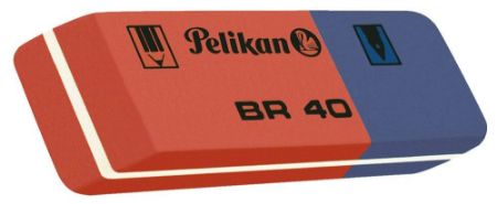 Poza cu RADIERA BR40 CAUCIUC ROSU/ALBASTRU SET40