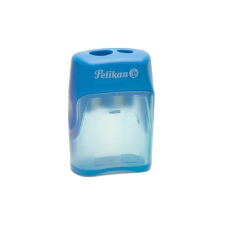 Poza cu ASCUTITOARE DUBLA PLASTIC CU CONTAINER V-BLADE DIVERSE CULORI DISPLAY CUTIE