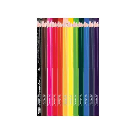 Poza cu CREIOANE COLORATE TRIUNGHIULARE 3MM SET24 TAVA PLASTIC