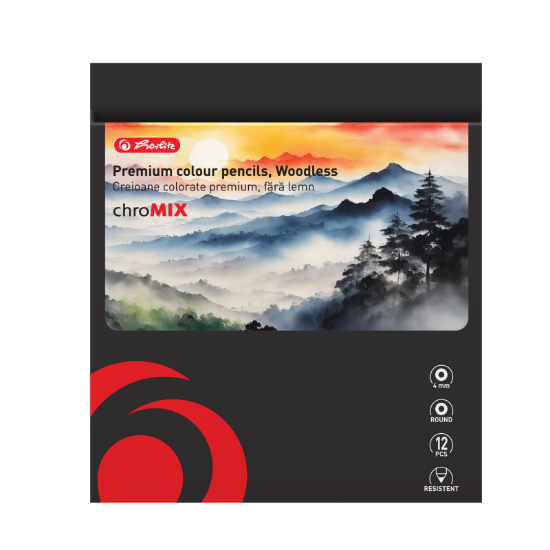 Poza cu CREIOANE COLORATE FARA LEMN MINA LACUITA ROTUNDE 7.2MM SET12