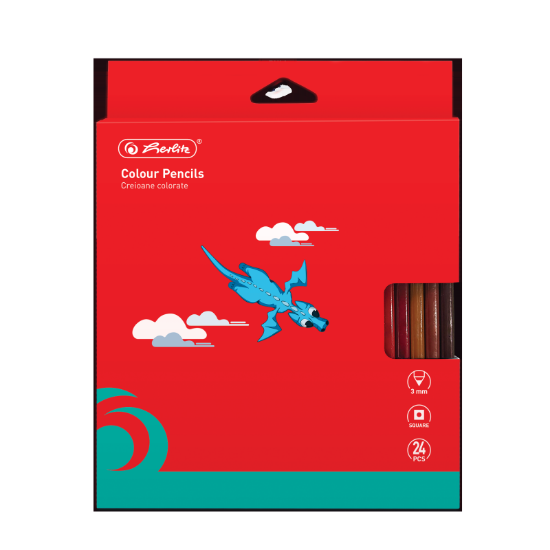 Poza cu CREIOANE COLORATE PATRATE 3MM SET24