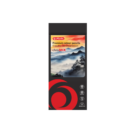 Poza cu CREIOANE COLORATE ROTUNDE CORP NEGRU 4MM SET12 CUTIE BLISTER