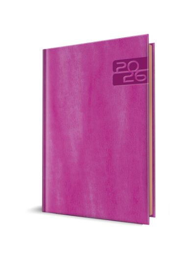 Poza cu AGENDA DATATA A5 352PAG PREMIUM DELUXE NARNI COPERTA PIELE SINTETICA PURPURIU FOLIO BRONZ 2026