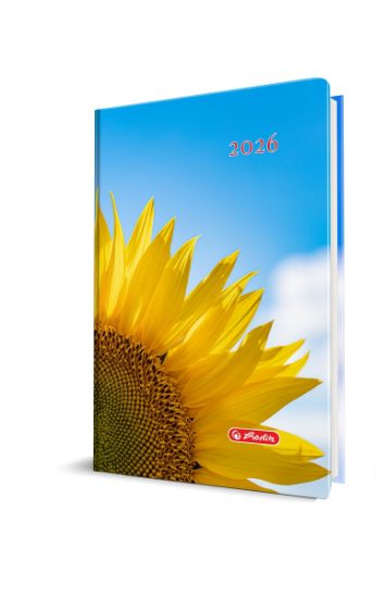 Poza cu AGENDA DATATA A5 352PAG COPERTA BURETATA MOTIV FLOWER 2026