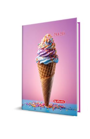 Poza cu AGENDA DATATA A5 352PAG COPERTA BURETATA MOTIV ICE CREAM 2026