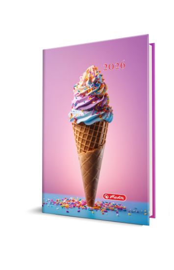 Poza cu AGENDA DATATA A5 352PAG COPERTA BURETATA MOTIV ICE CREAM 2026
