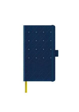 Poza cu AGENDA NEDATATA A5 CASTELLI COPERTA RIGIDA BLEUMARIN/ARGINTIU ELASTIC ALBASTRU DICTANDO IVORY CUTIE