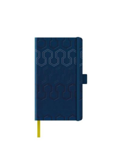 Poza cu AGENDA NEDATATA A5 CASTELLI, COPERTA RIGIDA BLEUMARIN/ARGINTIU, ELASTIC BLEUMARIN, DICTANDO IVORY