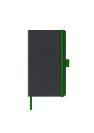 Poza cu AGENDA NEDATATA A5 CASTELLI COPERTA RIGIDA NEGRU ELASTIC VERDE DICTANDO IVORY