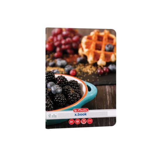 Poza cu CAIET A4 60F 70G/MP FSCÂ® MIX PATRATELE HEALTHY SNACK