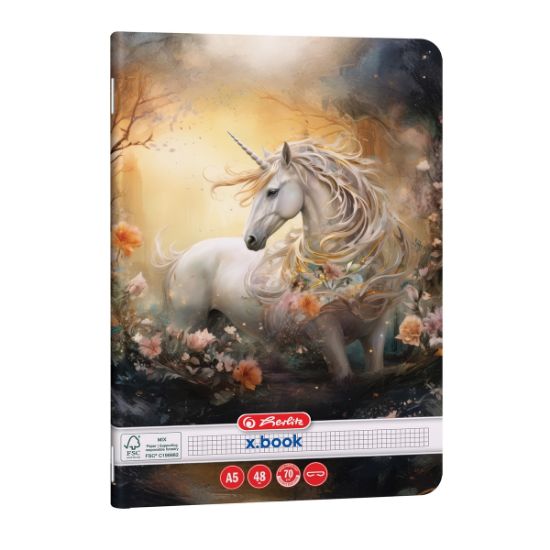 Poza cu CAIET A5 48F PATRATELE UNICORN
