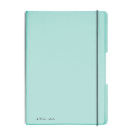 Poza cu CAIET MY.BOOK FLEX A4 2X40F 80G/MP DICTANDO+PATRATELE TURCOAZ TRANSPARENT LOGO ALB