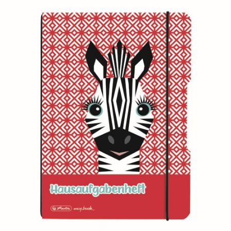Poza cu CAIET MY.BOOK FLEX A5 40F 80G/MP DICTANDO CUTE ANIMALS ZEBRAELASTIC NEGRU