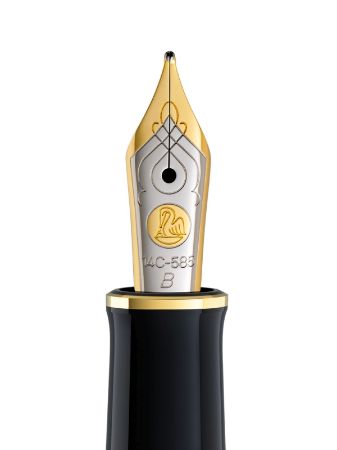 Poza cu PENITA B DIN AUR 14K/585 ORNAMENT RODIU PENTRU M400 BICOLORA