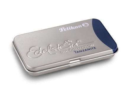 Poza cu PATROANE CERNEALA EDELSTEIN ALBASTRU TANZANITE SET6 CASETA METALICA