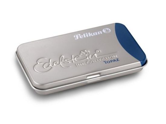 Poza cu PATROANE CERNEALA EDELSTEIN ALBASTRU TOPAZ SET6 CASETA METALICA