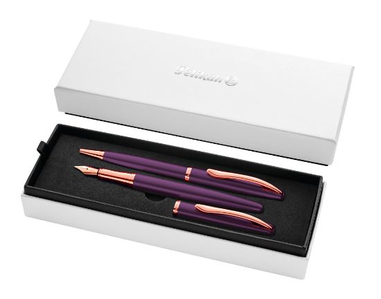 Poza cu SET JAZZ NOBLE ELEGANCE PIX+STILOU VIOLA CUTIE CADOU