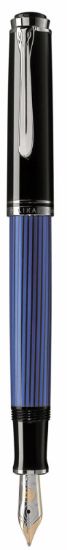 Poza cu STILOU SOUVERAN M405 B PENITA AUR 14K PLACAT PALADIU NEGRU/ALBASTRU