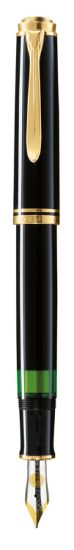 Poza cu STILOU SOUVERAN M600 EF PENITA AUR 14K+ACCESORIILE PLACATE AUR NEGRU