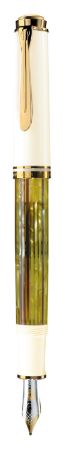 Poza cu STILOU SOUVERAN M400 B TORTOISESHELL PENITA AUR 14K+ACCESORII PLACATE AUR ALB/VERDE