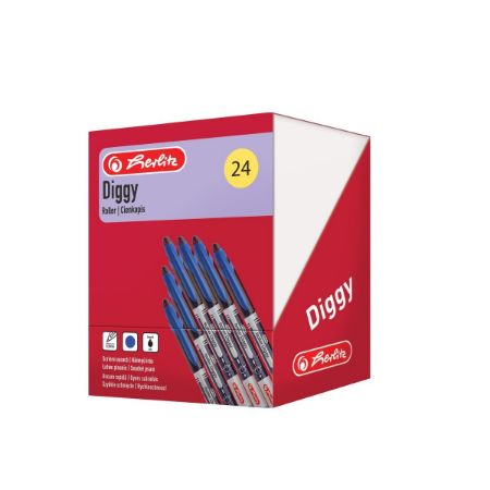 Poza cu ROLLER LIQUID INK DIGGY 0.5MM ALBASTRU DISPLAY 24BUC