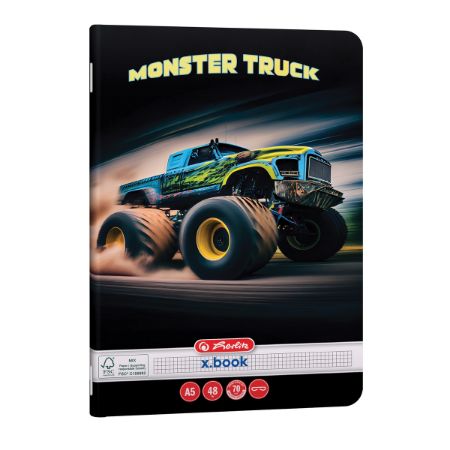 Poza cu CAIET A5 48F PATRATELE MONSTER TRUCK