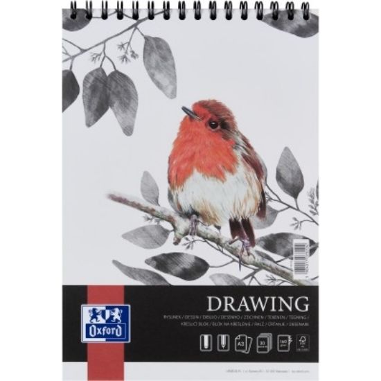 Poza cu BLOC DESEN OXFORD DRAWING A3 30F 160G/MP SPIRA FSCÂ® MIX70% COLECTIA ARTISTIC