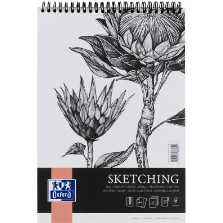 Poza cu BLOC DESEN OXFORD SKETCHING A4 50F 130G/MP SPIRA FSCÂ® MIX70% COLECTIA ARTISTIC