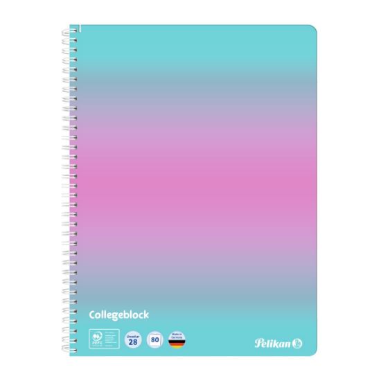 Poza cu CAIET A4 80F SPIRA PATRATELE COLOR EDITION PEFC ROZ/MENTA