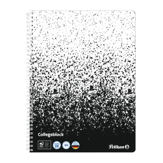Poza cu CAIET A4 80F SPIRA PATRATELE COLOR EDITION PEFC ALB/NEGRU