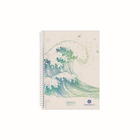 Poza cu CAIET A5 70F SPIRA PATRATELE BLUE ANGEL WAVE GREENLINE