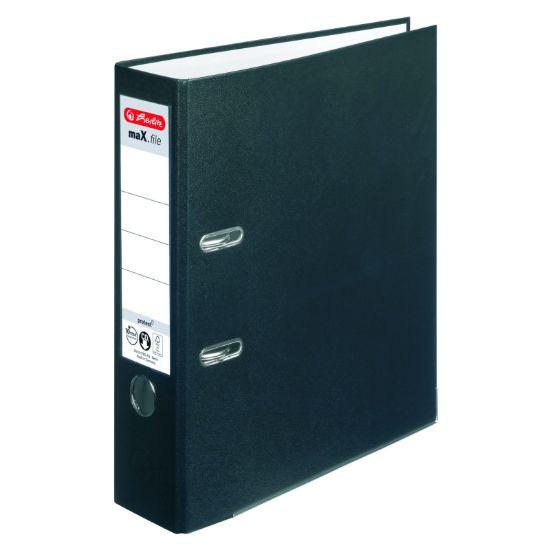 Poza cu BIBLIORAFT A4 7,5CM PP NEGRU HERLITZ