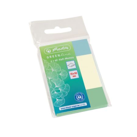 Poza cu BLOC NOTITE ADEZIVE MINI 20X50MM 40FX4 GREENLINE