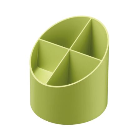 Poza cu SUPORT INSTRUMENTE DE SCRIS ROTUND 4 COMPARTIMENTE BLUE ANGEL VERDE GREENLINE