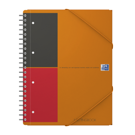 Poza cu AGENDA ORG OXFORD INTERNATIONAL MEETING BOOK A4+ 80F SPIRA PEFC DICTANDO PORTOCALIU